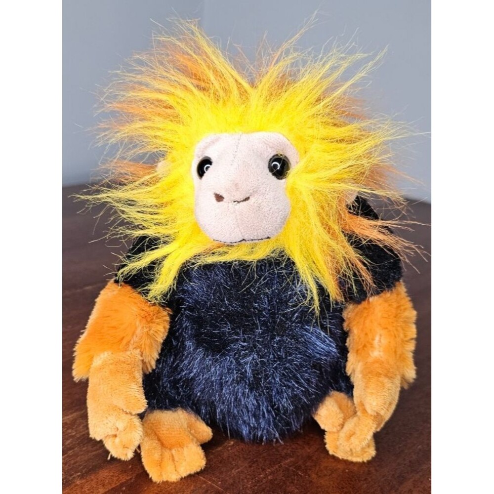 Webkinz Golden Lion Tamarin HM666 Fuzzy Plush Stuffed Animal Toy NO CODE 8" EUC